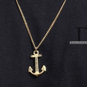 boys anchor necklace