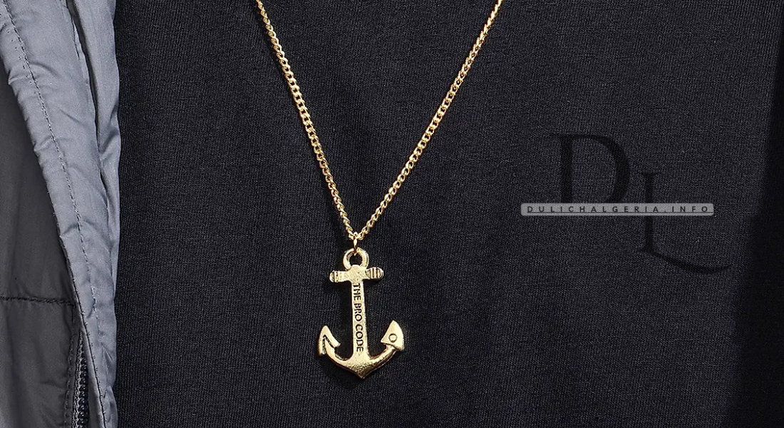 boys anchor necklace